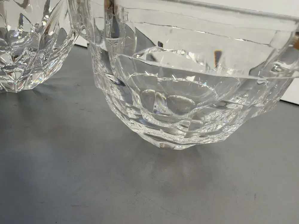 Kosta‎ Boda Sweden Set of 2 Small Lead Crystal Bowls Stella & Prince Patterns 4